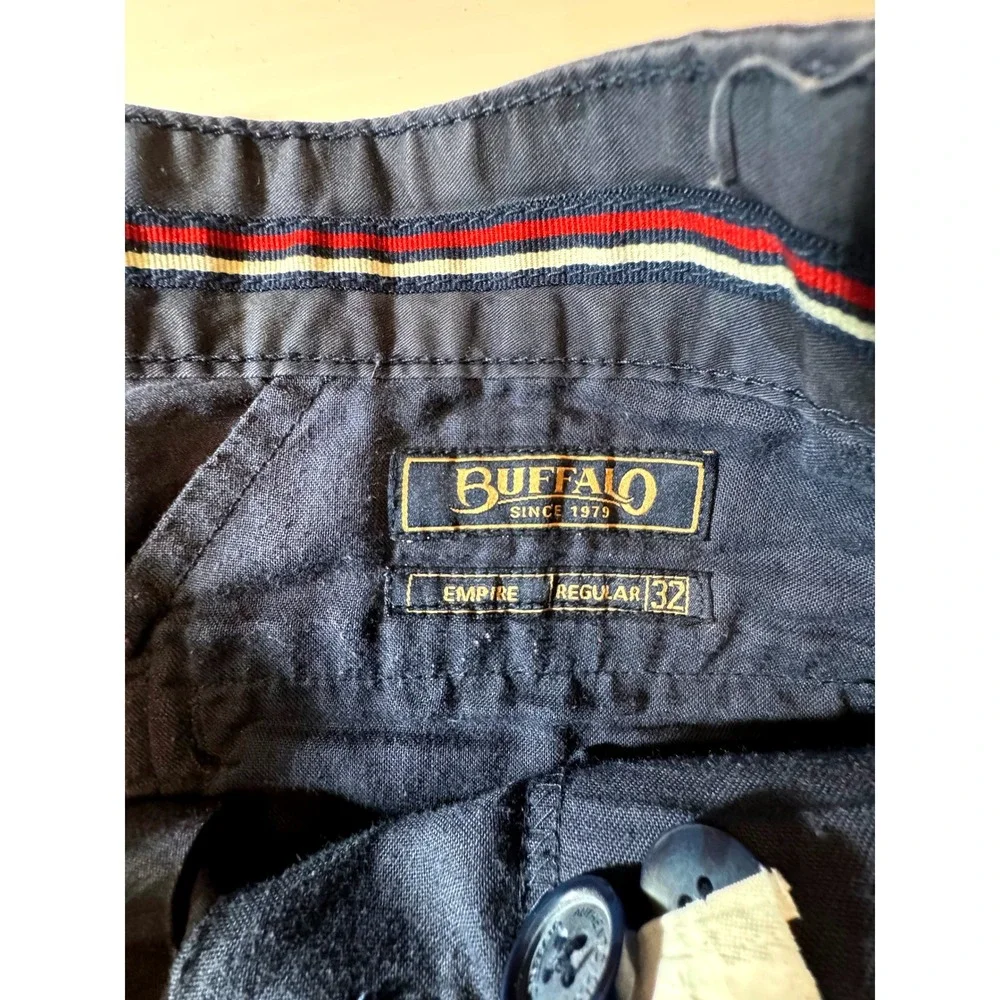 Buffalo David Bitton Empire Regular Camo Shorts Mens 32 Charcoal Grey Chino